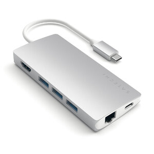 Adaptador Satechi ST-TCMA2S USB-C 8 en 1 Plata