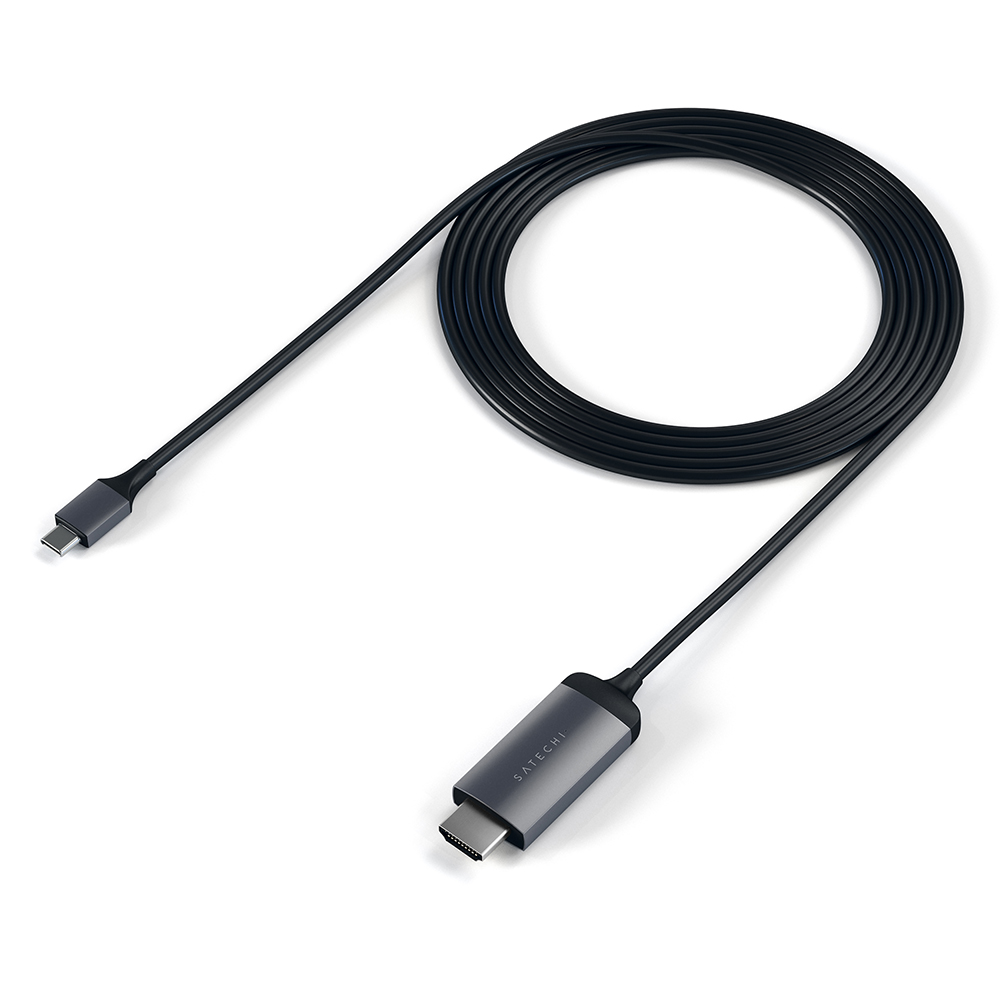 Cable Satechi tipo C a HDMI (4k)1.82 m Gris Espacial                  