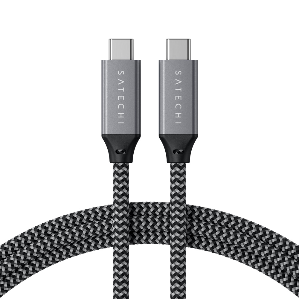 La tecnología USB4 de próxima generación llega con el cable USB4 de Satechi. Con protocolos USB4 de próxima generación para una mejor gestión del ancho de banda y transferencia de datos, lo que le permite maximizar la eficiencia de sus dispositivos conectados, como pantallas con puerto Thunderbolt 4/3/USB-C, estaciones de acoplamiento, dispositivos de almacenamiento SSD externos, eGPU y dispositivos de realidad virtual. y adaptadores de 10 GbE