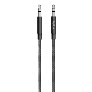 Cable Belkin Auxiliar Premium 3.5 mm 1.2 mts, Color Negro
