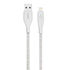 Cable Belkin Duratek Plus Lightning a USB, 1.20m, Blanco              