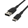 Cable Belkin USB-A a USB-C, 2mts, Negro                               