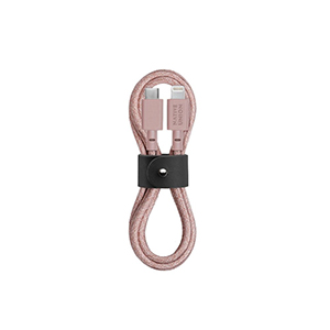 Cable Native Union Trenzado Belt USB-C a Lightning 1.2m - Rosa        