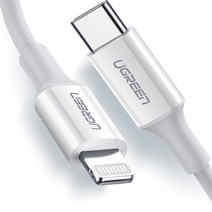 Cable Ugreen 60749, USB-C a Lightning, 2mts, Blanco                   