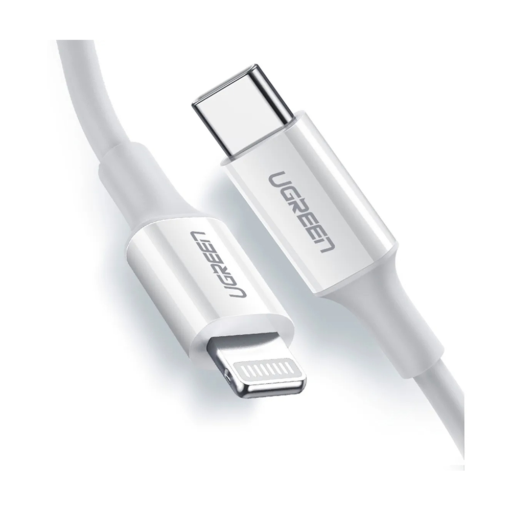 Cable Ugreen 10493, USB-C a Lightning, 1mts, Blanco                   