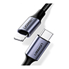 Cable Ugreen 60759, USB-C a Lightning, 1mts, Negro                    