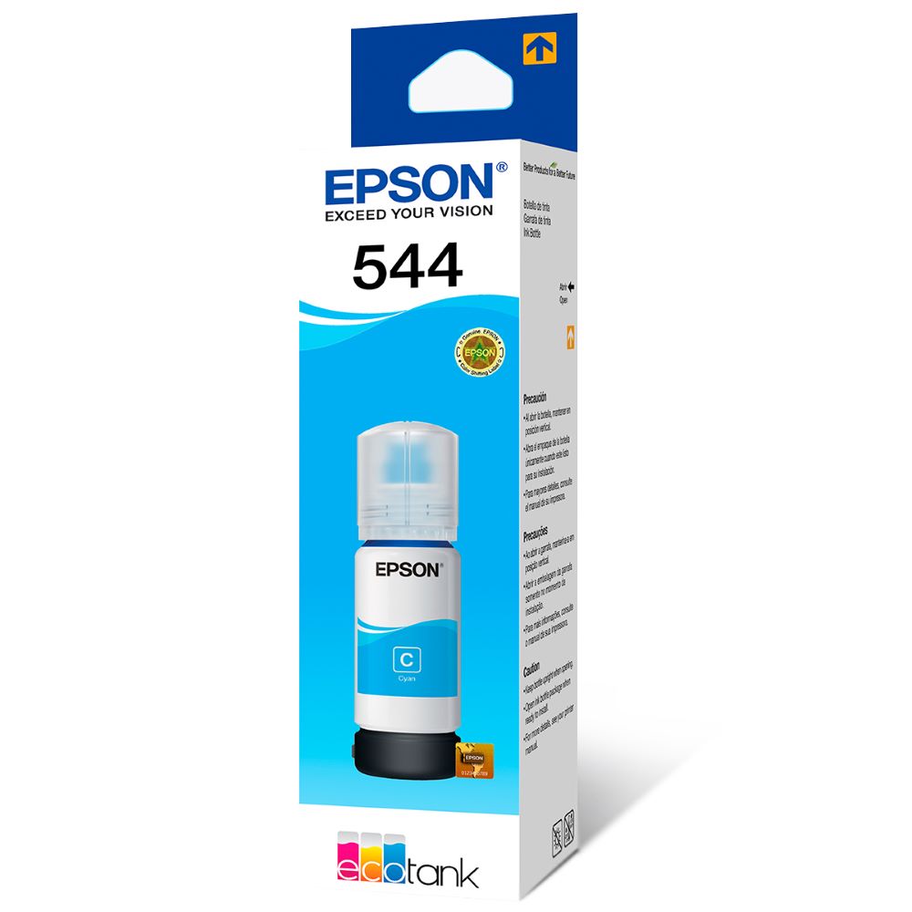 Proteja su inversión utilizando tintas originales Epson, producidas en las fábricas de última generación de Epson, bajo rigurosos controles de calidad, lo que garantiza que cada botella cumpla con estrictos estándares de calidad y medioambientales. Las tintas originales Epson brindan resultados consistentes de alta calidad, lo que ayuda a evitar la decoloración y crea documentos nítidos y fotos impresionantes.