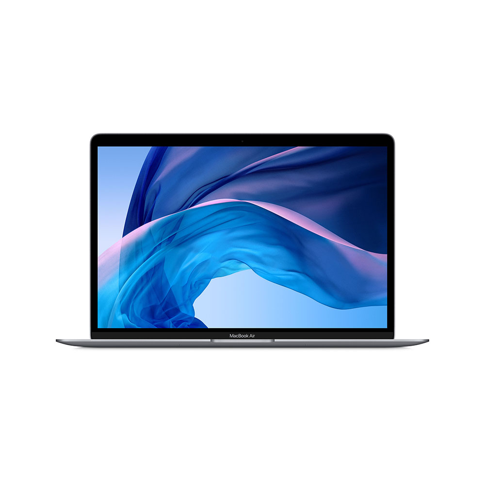 La increíblemente delgada y ligera MacBook Air es ahora más poderosa que nunca. Viene con una brillante pantalla Retina, el nuevo Magic Keyboard, Touch ID, procesadores con un rendimiento hasta dos veces más rápido, gráficos más veloces y el doble de capacidad de almacenamiento. Como su elegante estructura está hecha de aluminio 100% reciclado, es la Mac más ecológica hasta ahora. Y con una batería que dura todo el día, la Mac más popular es perfecta para que hagas de todo y la lleves a todas partes. La nueva MacBook Air tiene una deslumbrante resolución de 2560 x 1600 con más de 4 millones de pixeles. Los resultados son verdaderamente extraordinarios y las imágenes son más vívidas que nunca y los textos se ven increíblemente nítidos y definidos. Además, la tecnología True Tone ajusta automáticamente y ahora viene con el nuevo Magic Keyboard, usado por primera vez en la MacBook Pro de 16 pulgadas. Este teclado tiene un mecanismo de tijera perfeccionado con un recorrido de 1 mm para brindar una experiencia de escritura más precisa, cómoda y silenciosa. Además, las teclas retroiluminadas con sensor de luz ambiental son perfectas para escribir en lugares con poca luz. La MacBook Air trae incorporada toda la seguridad y comodidad de Touch ID, que te permite desbloquearla con sólo poner el dedo en el sensor. Usa tu huella digital para acceder a tus documentos y notas o a los ajustes del sistema, y olvídate de volver a ingresar contraseñas. Al incorporar las últimas técnicas de ajuste y procesamiento, la MacBook Air suena como nunca. Las bocinas estéreo te dan el doble de potencia en los bajos y un 25% más volumen.3 Su mayor amplitud de sonido genera una experiencia envolvente cuando escuchas música o ves una película. Y la cámara FaceTime permite que uno —o muchos— de tus amigos y familiares te vean en alta definición. Además, ahora hay tres micrófonos en serie para capturar tu voz con mayor precisión cuando hagas una llamada de FaceTime, uses Dictado o le hables a Siri. Si hablamos de buen puerto, no hay nada mejor que Thunderbolt 3: un puerto universal que funciona a gran velocidad porque combina un ancho de banda superrápido con la gran versatilidad del estándar USB-C. Y la MacBook Air tiene dos. Además, integra transferencia de datos, salida de video y carga en un solo conector, con una velocidad de hasta 40 Gb/s para ofrecer el doble de ancho de banda que Thunderbolt 2. Incluso puedes conectar los dispositivos que ya tienes usando un cable o adaptador. Y como Thunderbolt 3 es reversible, no importa cómo lo conectes, siempre darás con el lado correcto.