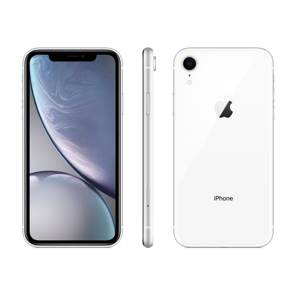 iPhone XR de 64 GB Blanco.  Materiales extraordinarios. El vidrio más resistente usado en un smartphone hasta ahora. Resistencia al agua y al polvo. Y bordes de aluminio aeroespacial fabricados con precisión mecánica que combinan con el color de la parte trasera de vidrio. Pantalla Liquid Retina. La nueva pantalla LCD del iPhone XR ofrece la mayor precisión cromática de la industria. Su diseño revolucionario extiende la pantalla hasta las esquinas para que disfrutes colores más reales de borde a borde. Un sistema de cámara revolucionario. Un bokeh más sofisticado y hermosos fondos difuminados para lograr retratos asombrosos. Nuevo Control de Profundidad con el que puedes ajustar la profundidad de campo. La más alta calidad de video en un smartphone. Y mejores selfies en modo Retrato.