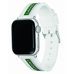 Correa Lacoste Para Apple Watch 38,40,41 mm Silicon Blanco/V 2050003