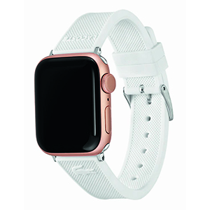 Correa Lacoste Para Apple Watch 38,40,41 mm Silicon Blanco 2050006