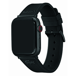 Correa Lacoste Para Apple Watch 42,44,45 mm Silicon Negro 2050009