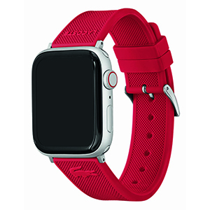 Correa Lacoste Para Apple Watch 42,44,45 mm Silicon Rojo 2050010