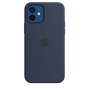 Funda Apple iPhone 12-12 Pro MagSafe Silicon Azul Marino Oscuro