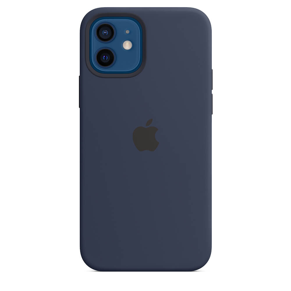 Funda Apple iPhone 12-12 Pro MagSafe Silicon Azul Marino Oscuro       