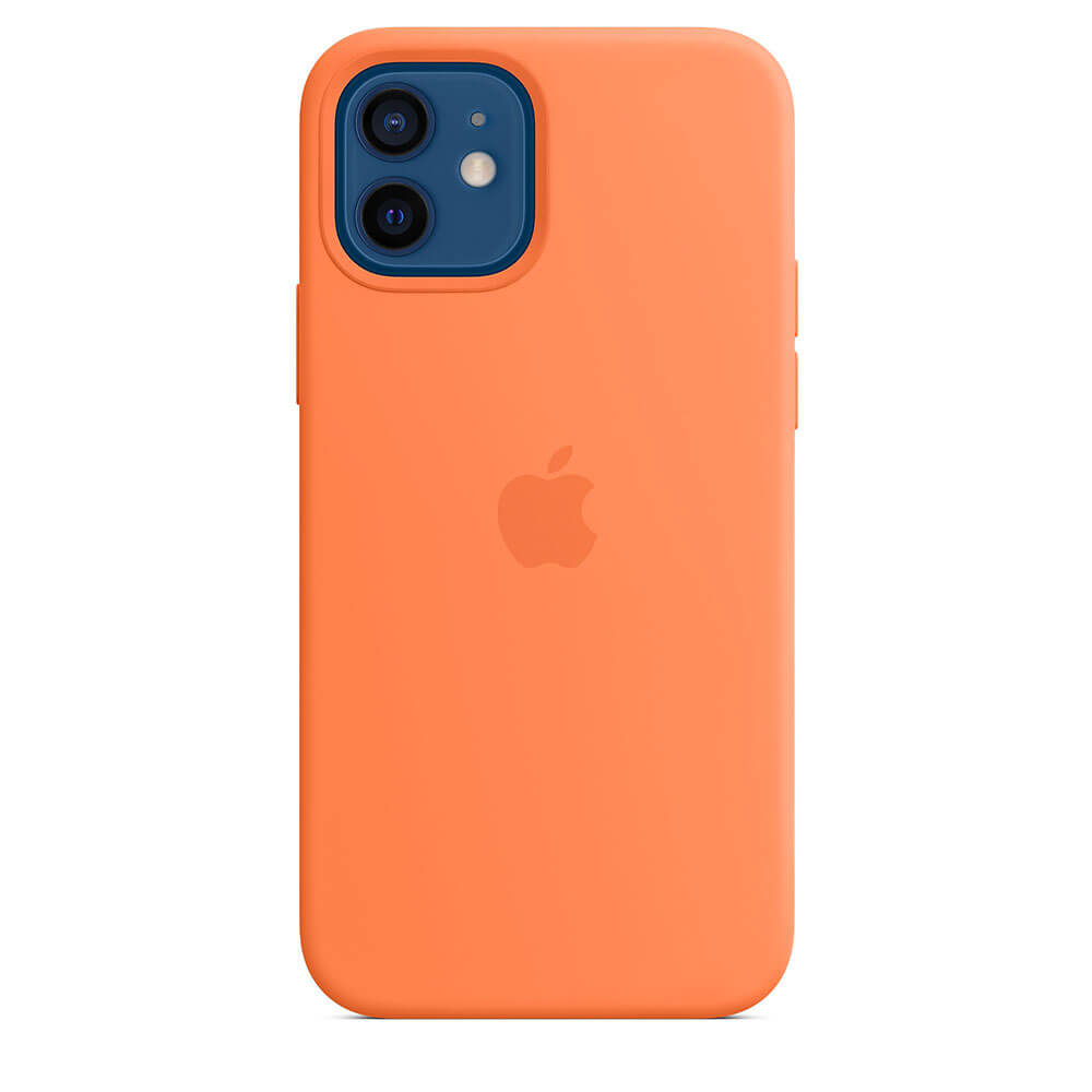 Funda Apple iPhone 12-12 Pro MagSafe Silicon Naranja Kumquat          