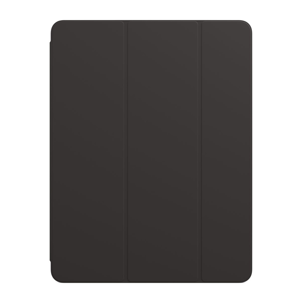 Funda Apple Smart Folio iPad Pro 12.9" 5ta Gen Negro. La funda Smart Folio para el iPad Pro está compuesta por una sola pieza de poliuretano que lo protege por ambos lados. Esta funda activa el iPad Pro cuando la abres y lo pone en reposo cuando la cierras. Puedes plegarla fácilmente en diferentes posiciones para crear una base que te permite leer, ver videos, escribir o hacer llamadas de FaceTime.