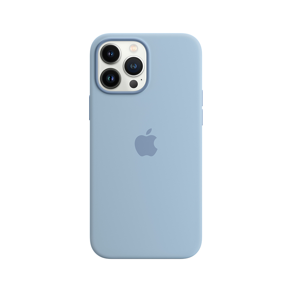 Fundas Apple iPhone 13 Pro Max MagSafe Silicon Azul Niebla            
