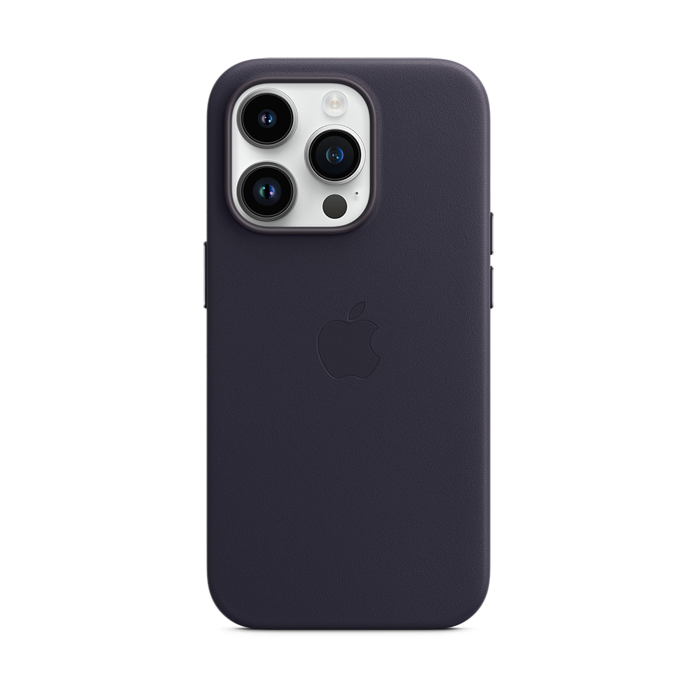 La funda de piel con MagSafe, diseñada por Apple especialmente para el iPhone 14 Pro, es una opción ideal para brindar mayor protección sin perder el estilo.

Hecha de piel especialmente curtida, la parte exterior es suave al tacto y desarrolla una pátina natural con el tiempo. La funda se fija fácilmente al iPhone y se adapta perfectamente a su diseño sin agregarle volumen.

La funda cuenta con imanes que se alinean a la perfección con el iPhone 14 Pro, para que puedas conectarlo y desconectarlo con gran facilidad. Además, la carga inalámbrica es más fácil y rápida que nunca gracias a sus imanes perfectamente alineados: Simplemente deja la funda puesta y acopla tu iPhone al cargador MagSafe o ponlo sobre uno con certificación Qi.

Todas las fundas que diseña Apple se someten a muchas horas de prueba durante el proceso de diseño y fabricación para que se vean increíbles y a la vez protejan tu iPhone de rayones y caídas.

La funda está hecha de una piel suave de alta calidad que protege tu iPhone. Al ser un material natural, la piel puede presentar pliegues y marcas, o desarrollar una pátina con el tiempo, como sucede con un cinturón. Con el uso de los accesorios MagSafe, notarás que se genera una leve marca en la funda. Si prefieres evitarlo, te recomendamos usar una funda transparente o de silicón para el iPhone 14 Pro.