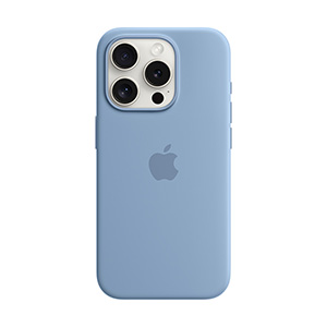 Funda de silicón con MagSafe para el iPhone 15 Pro - Azul invierno - Apple  (MX)