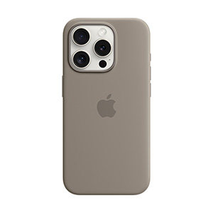 Funda de silicón con MagSafe para el iPhone 15 Pro Max - Color arcilla -  Empresas - Apple (MX)