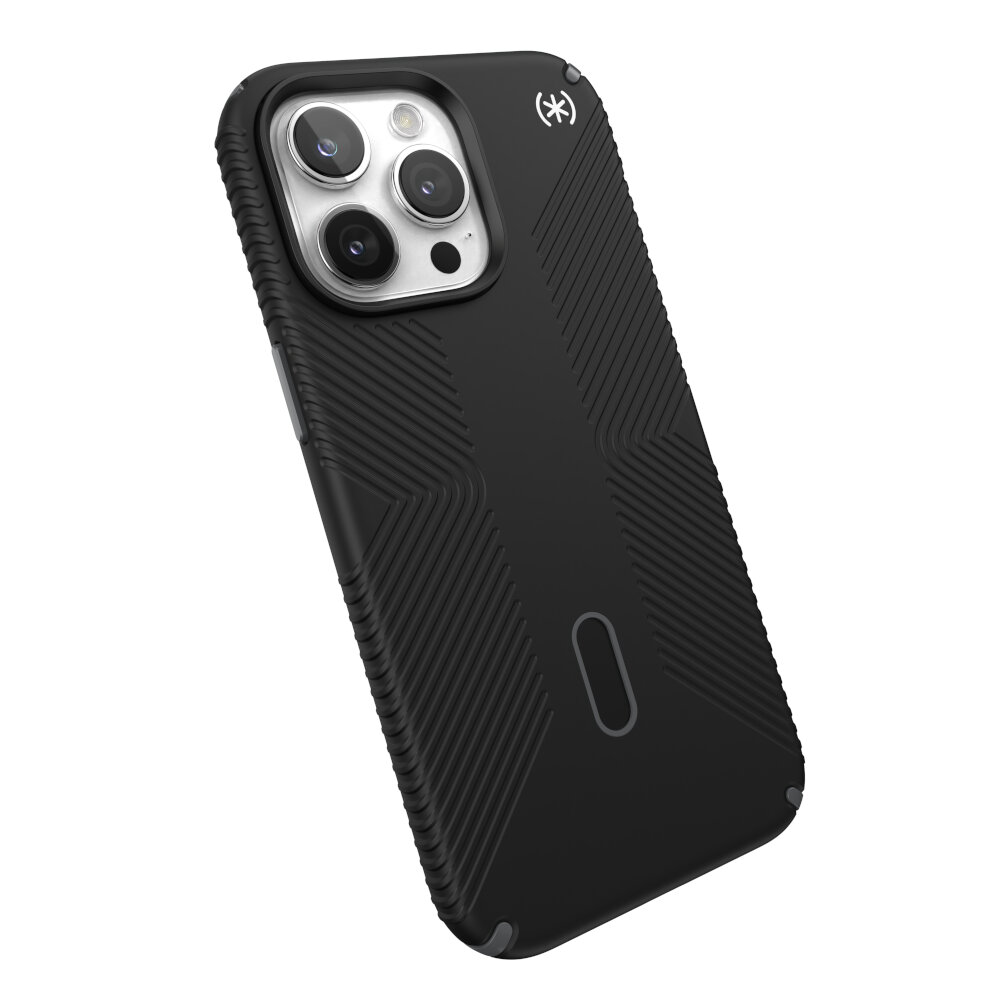 Speck Presidio2 Grip  Presidio® 2 Grip es un dispositivo súper protector y fácil de llevar en el bolsillo. Estuche con acabado suave al tacto para mayor comodidad. Innovadores puños invertidos antideslizantes. Disponible con  el revolucionario Speck ClickLock™ y accesorios que hacen que el uso del iPhone y MagSafe sea aún mejor. Los accesorios ClickLock se venden por separado. Tecología ClickLock anti deslizamientos y agarre seguro. MagSafe compatible. Hasta 4 mts de protección. Suave al tacto