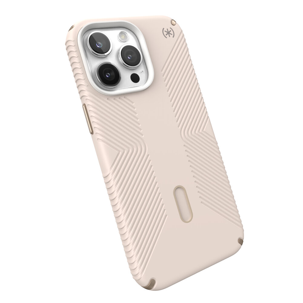 Speck Presidio2 Grip Presidio® 2 Grip es un dispositivo súper protector y fácil de llevar en el bolsillo. Estuche con acabado suave al tacto para mayor comodidad. Innovadores puños invertidos antideslizantes. Disponible con  el revolucionario Speck ClickLock™ y accesorios que hacen que el uso del iPhone y MagSafe sea aún mejor. Los accesorios ClickLock se venden por separado. Tecología ClickLock anti deslizamientos y agarre seguro. MagSafe compatible. Hasta 4 mts de protección.  Suave al tacto