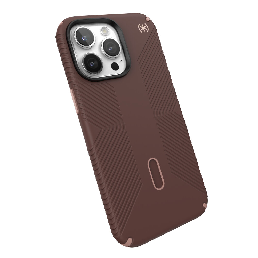 Speck Presidio2 Grip Presidio® 2 Grip es un dispositivo súper protector y fácil de llevar en el bolsillo. estuche con acabado suave al tacto para mayor comodidad. Innovadores puños invertidos antideslizantes. Disponible con  el revolucionario Speck ClickLock™ y accesorios que hacen que el uso del iPhone y MagSafe sea aún mejor. Los accesorios ClickLock se venden por separado. Tecología ClickLock anti deslizamientos y agarre seguro. MagSafe compatible. Hasta 4 mts de protección. Suave al tacto